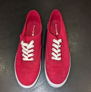 Red American Eagle Canvas Sneakers Size 10